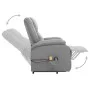 Liftable massage chair light gray fabric by vidaXL, Electric massage chairs - Ref: Foro24-329709, Price: 379,72 €, Discount: %