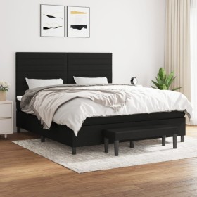 Box spring bed with black fabric mattress 160x200 cm by , Beds and slatted bases - Ref: Foro24-3136687, Price: 629,61 €, Disc...