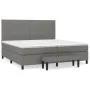 Box spring bed with dark gray fabric mattress 200x200 cm by , Beds and slatted bases - Ref: Foro24-3136782, Price: 741,61 €, ...
