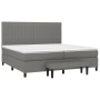 Cama box spring con colchón tela gris oscuro 200x200 cm de , Camas y somieres - Ref: Foro24-3136782, Precio: 728,42 €, Descue...