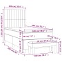 Cama box spring con colchón tela negro 100x200 cm de , Camas y somieres - Ref: Foro24-3136735, Precio: 374,11 €, Descuento: %