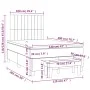 Box spring bed with dark gray fabric mattress 120x200 cm by , Beds and slatted bases - Ref: Foro24-3136742, Price: 426,36 €, ...