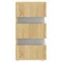 Bedside table LED light Sonoma engineered wood 45x35x67 cm by vidaXL, Nightstands - Ref: Foro24-326843, Price: 122,06 €, Disc...