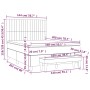 Boxspringbett mit schwarzer Stoffmatratze 140x200 cm von , Betten und Lattenroste - Ref: Foro24-3137319, Preis: 535,88 €, Rab...