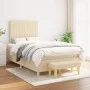 Cama box spring con colchón tela color crema 120x200 cm de , Camas y somieres - Ref: Foro24-3137306, Precio: 449,03 €, Descue...