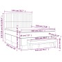 Boxspringbett mit dunkelgrauer Stoffmatratze 140x190 cm von , Betten und Lattenroste - Ref: Foro24-3137310, Preis: 569,29 €, ...