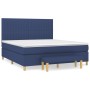 Box spring bed with blue fabric mattress 160x200 cm by , Beds and slatted bases - Ref: Foro24-3137331, Price: 597,55 €, Disco...