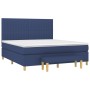 Box spring bed with blue fabric mattress 160x200 cm by , Beds and slatted bases - Ref: Foro24-3137331, Price: 597,55 €, Disco...