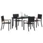 Conjunto de Comedor de Jardín 5 pcs Negro Poliratán en Conjuntos de jardín | Comprar online en Foro24