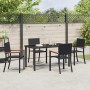 Conjunto de Comedor de Jardín 5 pcs Negro Poliratán en Conjuntos de jardín | Comprar online en Foro24