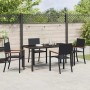 Conjunto de Comedor de Jardín 5 pcs Negro Poliratán