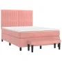 Box spring bed with pink velvet mattress 140x190 cm by , Beds and slatted bases - Ref: Foro24-3137964, Price: 551,52 €, Disco...