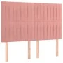 Box spring bed with pink velvet mattress 140x190 cm by , Beds and slatted bases - Ref: Foro24-3137964, Price: 551,52 €, Disco...