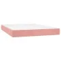 Box spring bed with pink velvet mattress 140x190 cm by , Beds and slatted bases - Ref: Foro24-3137964, Price: 551,52 €, Disco...