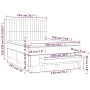 Box spring bed with pink velvet mattress 140x190 cm by , Beds and slatted bases - Ref: Foro24-3137964, Price: 551,52 €, Disco...
