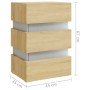 Bedside table LED light Sonoma engineered wood 45x35x67 cm by vidaXL, Nightstands - Ref: Foro24-326843, Price: 122,06 €, Disc...