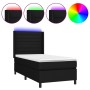 Box spring bed mattress and LED lights black fabric 80x200 cm by , Beds and slatted bases - Ref: Foro24-3138351, Price: 331,3...