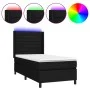Box spring bed mattress and LED lights black fabric 80x200 cm by , Beds and slatted bases - Ref: Foro24-3138351, Price: 340,4...