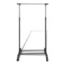Adjustable clothes rack 4 wheels 1 bars by vidaXL, Dresser Organizers and Bar Hangers - Ref: Foro24-50259, Price: 26,57 €, Di...