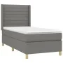 Box spring bed mattress and LED lights dark gray fabric 80x200 cm by , Beds and slatted bases - Ref: Foro24-3138910, Price: 3...