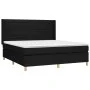 Box spring bed mattress and LED lights black fabric 160x200 cm by , Beds and slatted bases - Ref: Foro24-3138967, Price: 647,...