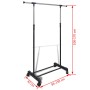Adjustable clothes rack 4 wheels 1 bars by vidaXL, Dresser Organizers and Bar Hangers - Ref: Foro24-50259, Price: 27,07 €, Di...