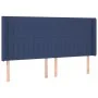 Box spring bed mattress and LED lights blue fabric 160x200 cm by , Beds and slatted bases - Ref: Foro24-3139051, Price: 564,9...