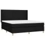 Box spring bed mattress and LED lights black fabric 160x200 cm by , Beds and slatted bases - Ref: Foro24-3139047, Price: 596,...