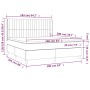 Box spring bed mattress and LED lights black fabric 160x200 cm by , Beds and slatted bases - Ref: Foro24-3139047, Price: 613,...