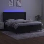 Box spring bed with mattress and LED black velvet 160x200 cm by , Beds and slatted bases - Ref: Foro24-3139633, Price: 557,58...