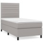 Box spring bed with light gray fabric mattress 80x200 cm by , Beds and slatted bases - Ref: Foro24-3141809, Price: 316,60 €, ...
