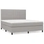 Box spring bed with light gray fabric mattress 160x200 cm by , Beds and slatted bases - Ref: Foro24-3141945, Price: 544,31 €,...