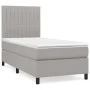 Box spring bed with light gray fabric mattress 80x200 cm by , Beds and slatted bases - Ref: Foro24-3141889, Price: 299,41 €, ...