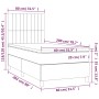 Box spring bed with light gray fabric mattress 80x200 cm by , Beds and slatted bases - Ref: Foro24-3141889, Price: 307,11 €, ...