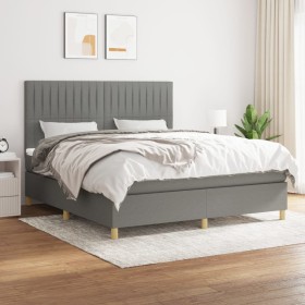 Boxspringbett mit dunkelgrauer Stoffmatratze 160x200 cm von , Betten und Lattenroste - Ref: Foro24-3142506, Preis: 565,22 €, ...