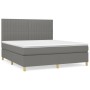 Cama box spring con colchón tela gris oscuro 160x200 cm de , Camas y somieres - Ref: Foro24-3142506, Precio: 565,58 €, Descue...