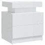 Glänzend weißer Nachttisch aus Holzwerkstoff, 45 x 35 x 52 cm von vidaXL, Nachttische - Ref: Foro24-326855, Preis: 99,78 €, R...