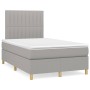 Box spring bed with light gray fabric mattress 120x200 cm by , Beds and slatted bases - Ref: Foro24-3142481, Price: 401,60 €,...