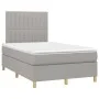 Box spring bed with light gray fabric mattress 120x200 cm by , Beds and slatted bases - Ref: Foro24-3142481, Price: 409,04 €,...