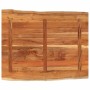 Tablero de mesa rectangular borde natural acacia 100x80x2,5 cm