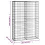 Cesta para muro de gaviones de alambre galvanizado 150x100x30cm de vidaXL, Paneles de vallas - Ref: Foro24-141042, Precio: 66...