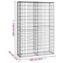 Cesta para muro de gaviones de alambre galvanizado 150x100x30cm de vidaXL, Paneles de vallas - Ref: Foro24-141042, Precio: 69...