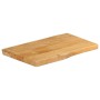 Tablero de mesa borde natural madera maciza mango 60x40x2,5 cm