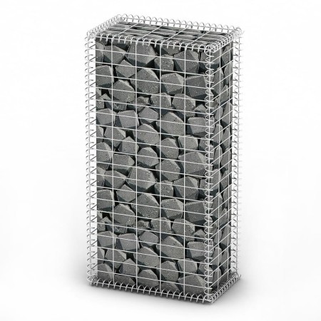 Basket for gabion wall made of galvanized wire 100x50x30 cm by vidaXL, fence panels - Ref: Foro24-141039, Price: 44,36 €, Dis...