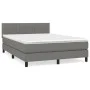 Box spring bed with dark gray fabric mattress 140x200 cm by , Beds and slatted bases - Ref: Foro24-3140218, Price: 431,18 €, ...