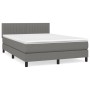 Cama box spring con colchón tela gris oscuro 140x200 cm de , Camas y somieres - Ref: Foro24-3140218, Precio: 444,03 €, Descue...