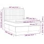Box spring bed mattress and LED lights black fabric 140x200 cm by , Beds and slatted bases - Ref: Foro24-3139039, Price: 507,...