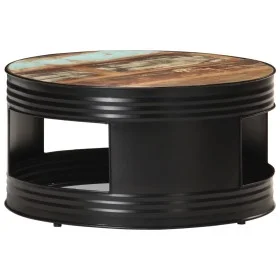 Massiver recycelter schwarzer Holz-Couchtisch 68x68x36 cm von , Couchtisch - Ref: Foro24-321934, Preis: 187,47 €, Rabatt: %