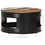 Mesa de centro madera maciza reciclada negra 68x68x36 cm by , Coffee table - Ref: Foro24-321934, Price: 186,97 €, Discount: %