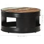 Mesa de centro madera maciza reciclada negra 68x68x36 cm by , Coffee table - Ref: Foro24-321934, Price: 187,47 €, Discount: %